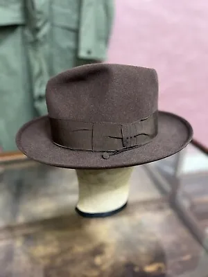 Vintage Excellent 1950s Borsalino NOS Beaver Twenty Tasso Fedora 7-1/4 Italy • $429