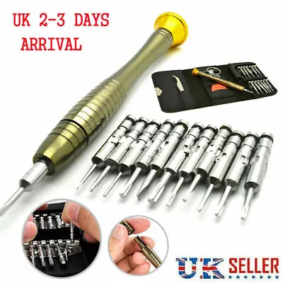 16 Multi Small Precision Hex Torx Star Mini Screwdriver Set Bits Repair Tool UK • £4.25