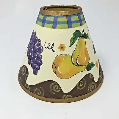 Mini Lamp Shade Clip On Fruit Tealight Grapes Pears Cottage Shabby Farm Chic • $9.99