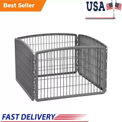 $69.99 • Buy 24'' 4-Panel Plastic Exercise Pet Playpen Dog Puppy Fence Indoor Outdoor