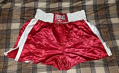 Everlast Satin Boxing Trunks Shorts XL Large Shiny Glanz Vintage Skinners • $35