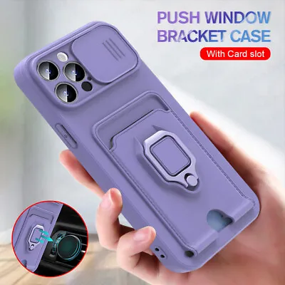 ShockProof Card Holder Magnetic Case For IPhone 15 14 Pro Max 13 12 11 XR Cover • $8.35