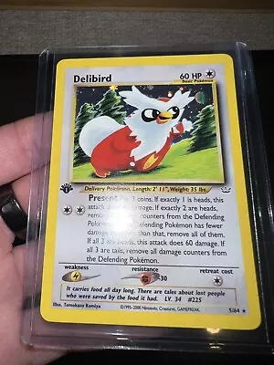 Delibird 5/64 First Edition Neo Revelation Holo Rare Pokemon Card • $1