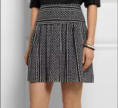 Madewell 100% Silk Mini Skirt Skyline Tribal Print Size 2 NWT • $35