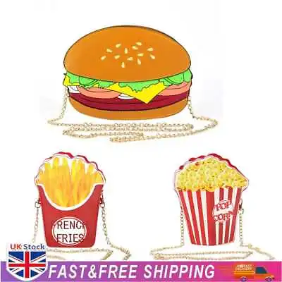£7.49 • Buy Woman Hamburger Cupcake PU Chain Bag Popcorn Fries Crossbody Messenger Bags