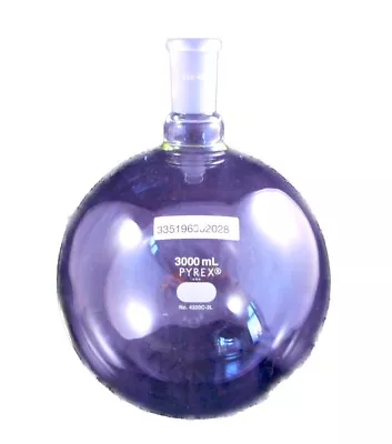 PYREX 3L Heavy Wall Short Neck Boiling Flask Round Bottom 24/40 4320C-3L • $79.99