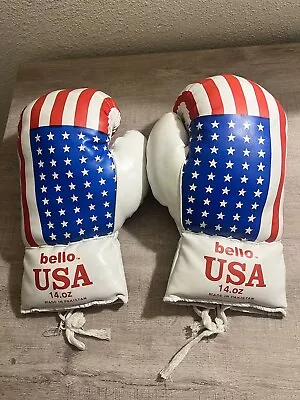 Vintage Bello United States USA American Flag 14oz Boxing Gloves - Pakistan • $39.99