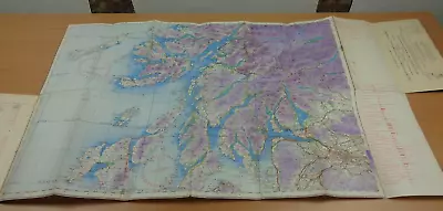 Original WW2 Era RAF Map Entitled  GLASGOW OBAN And The SOUTHERN ISLANDS  • £17.50