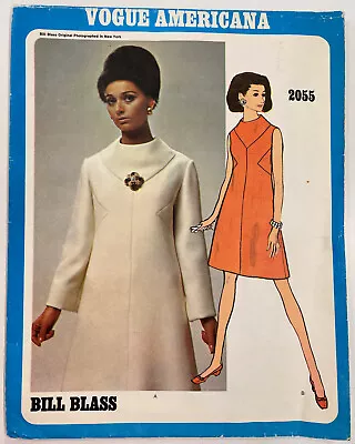 '60s Vogue Americana 2055 BILL BLASS A-Line DRESS Sewing Pattern Size 10  • $44.95