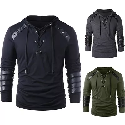 Stylish Men's Vintage Hooded Sweatshirts In Medieval Court Style Fashion • $59.71