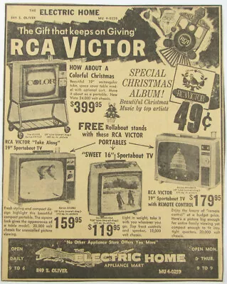 Vintage 1966 RCA Victor Color TV Television Newspaper Print Ad • $9.97