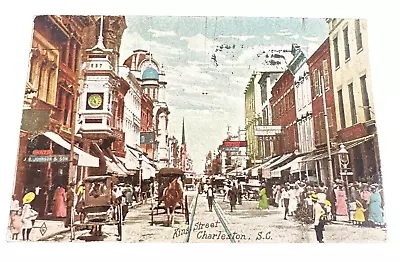 Vintage Postcard: King Street Charleston SC ~ Posted 1919 • $7.45