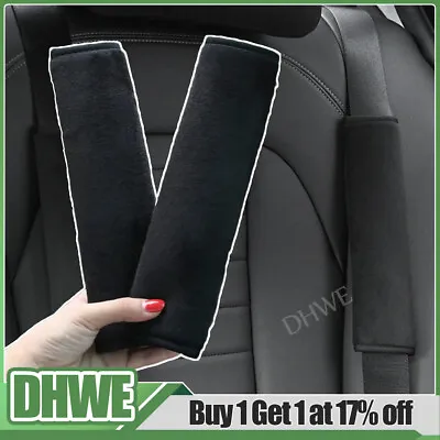 2x Car Seat Belt Cover Pads Safety Shoulder Cushion Covers Strap Pad Adults Kids • £3.49