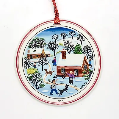 Villeroy Boch Christmas Ornament Naif Cabin Village Snowy Winter No 1 Laplau Box • $11.99