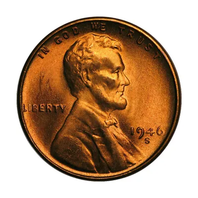 1946 S Lincoln Wheat Cent Choice BU 1c Brilliant Uncirculated OBW Superb Detail • $9.99