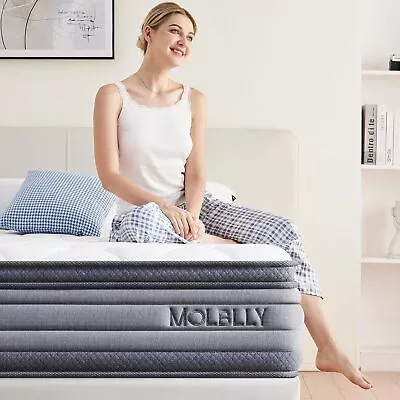 14” Queen Size Gel Memory Foam Individually Pocket Innerspring Hybrid Mattress • $342.75