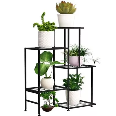 Plant Stand Indoor Outdoor 5 Tier Metal Plant Shelf Flower Pot Holder Display... • $33.89