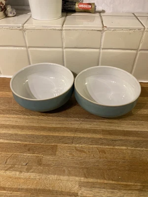 £23.99 • Buy Denby - Azure Cereal Bowls X2.