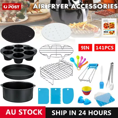 Air Fryer Accessories 7/8/9 Inch Rack Basket Mesh Tray Backing Pizza Tray Pot AU • $37