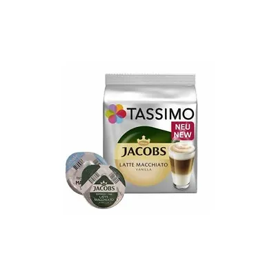 TASSIMO Coffee Pods LATTE MACCHIATO VANILLA  16 Pods FREE SHIPPING • $17.45