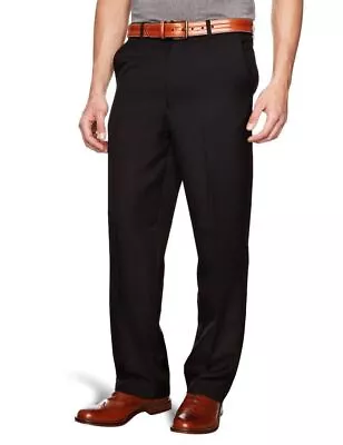 Farah Mens Flexi Waist Trousers Smart Casual Black • £29.99