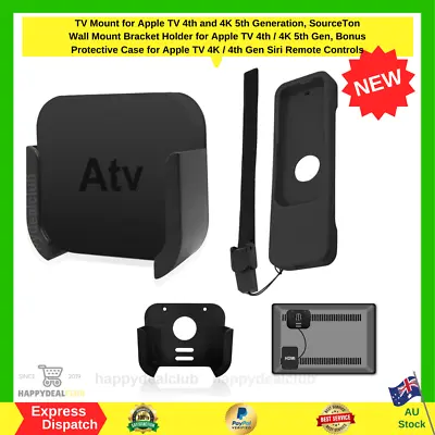 $24.50 • Buy Apple Tv Mount Holder Bracket Wall 4K 5th Gen Siri Remote Controls-AU