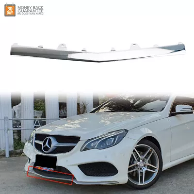 Midle Chrome Front Bumper Lip Moulding Trim For Mercedes E Class W212 2014-2015 • $24.99