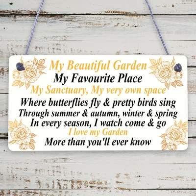 £3.99 • Buy Beautiful Garden Plaque SummerHouse Sign Garden Shed Friendship Mum Nan Gift