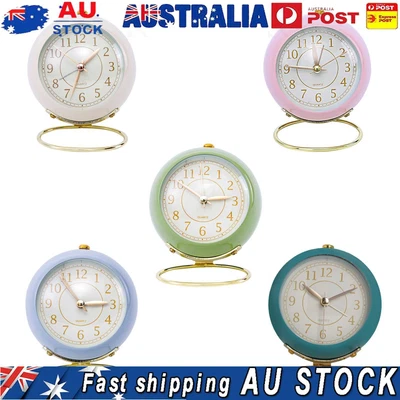 $17.79 • Buy Analog Alarm Clock Battery Operated Non Ticking Small Clock With Night Light
