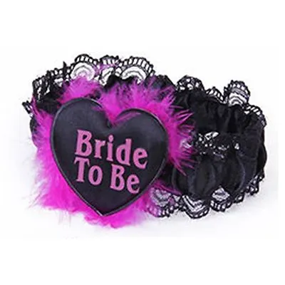 £1.99 • Buy Hen Party Garter Bride To Be Purple With Lace Night Out Accessories Favor !
