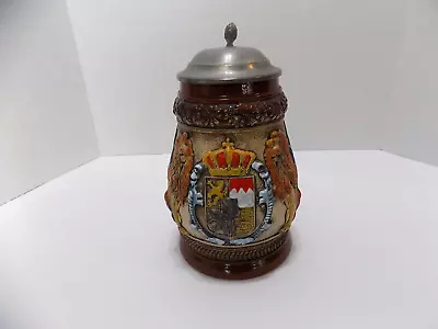 Vintage Bavarian German Lidded Beer Stein Germany • $35