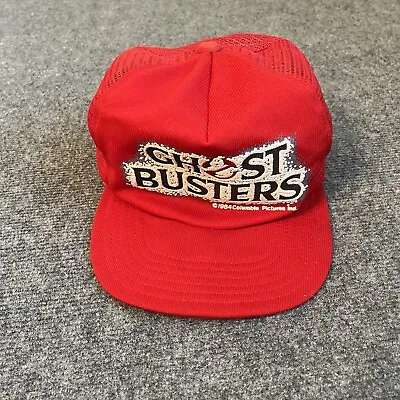 Vtg 1984 Ghost Busters Snapback Trucker Hat 1980s 80s Movie Promo Cap Distressed • $59.77