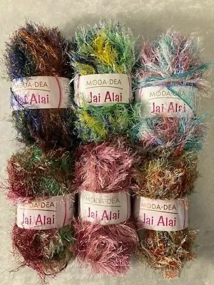 Moda Dea Jai Alai Eyelash Yarn YOU CHOOSE 6 Different Colors 1.76 Oz 93 Yds/ea. • $2.75