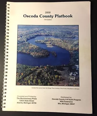 2000 Oscoda County Michigan Plat Book - Index-Legend - Owners City Streets Maps • $22.99