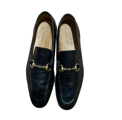 $40 • Buy Men's Gucci Loafers Black Leather Size 7.5 - Made In Italy