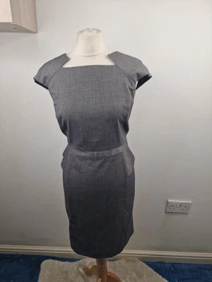 £7.99 • Buy Dorothy Perkins Grey Short Cap Sleeve Shift Peplum Dress Size 16