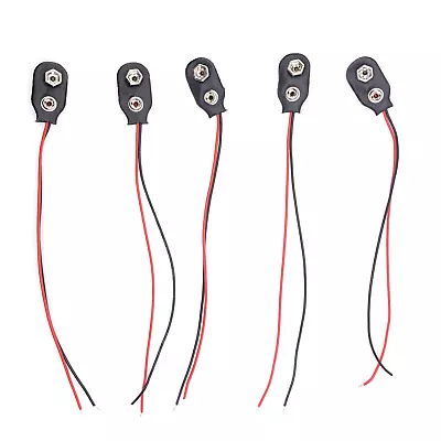 5x PP3 9V Battery Connector - Tinned/Soldered 150mm Wires • £1.99