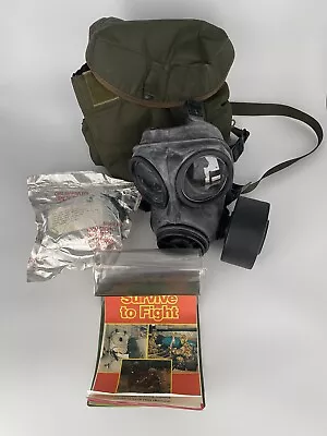 British Military S10 Gas Mask (Size 2) 1989 Respirator With Haversack & Canister • £129.99