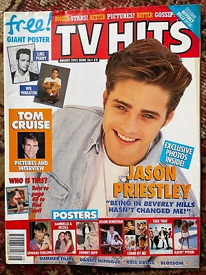 TV HITS MAGAZINE AUGUST 1992 Michael Jackson Poster/take That/tom Cruise • £14