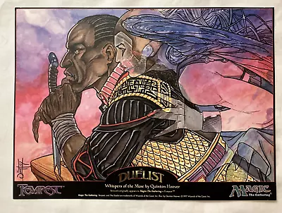 1997 The Duelist Whispers Of The Muse Tempest Poster Magic The Gathering MTG • $39.99