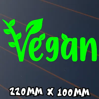 Vegan Sticker Car Decal Green Vegetarian Leaf Food Plant Animal Lover Hippie • $5.95