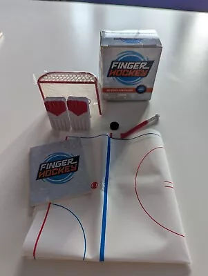 Finger Hockey Game By Running Press Mini Net Pad Rink Stick Puck Ages 6 And Up • $0.99