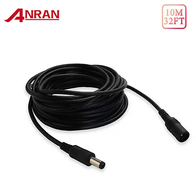 5M/10M(16/32ft) DC 12V Extension Power Cable Plug For ANRAN CCTV Security Camera • £4.99