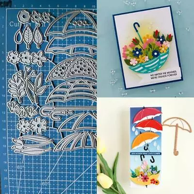Flower Umbrella Metal Cutting Dies Scrapbooking Embossing Paper Card Stencils  • $8.65