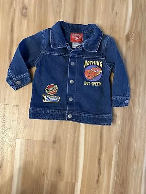 Disney Cars Baby 18 Months Denim Jean Jacket Mcqueen Rusteze Pixar • $14.99