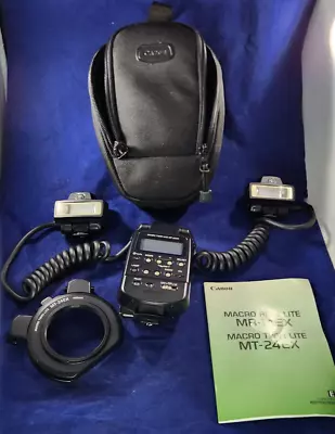 Canon Macro Twin Lite MT-24EX Flash Unit Very Lightly Used With Case • $339