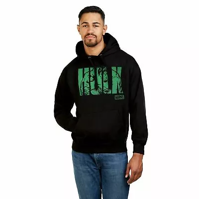 £29.99 • Buy Official Marvel Mens Hulk Text Pullover Hood Black S - XXL