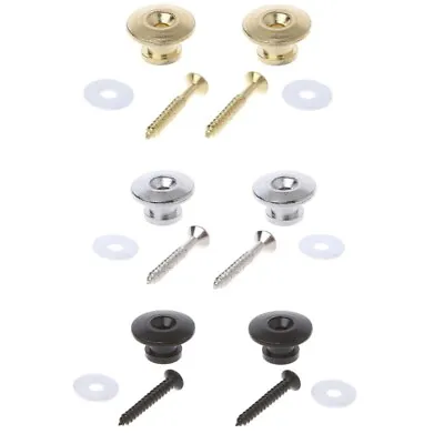 $12.32 • Buy 1 Pair Mushroom For Head Electric Guitar Strap Buttons Locks With Mounting Screw