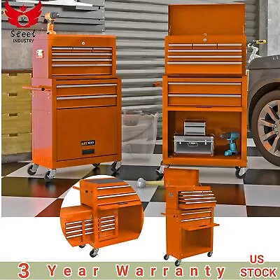 8 Drawers Tool Storage Rolling Tool Chest Cabinet Huge Capacity W/ Wheels Mobile • $249