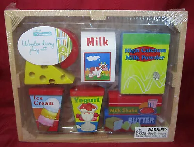 My First Kenmore 8pc Wooden Dairy Play Food Set Kitchen Pretend Play Sears • $22.95